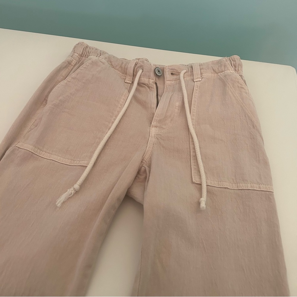 Tan Cargo Drawstring Pants American Eagle